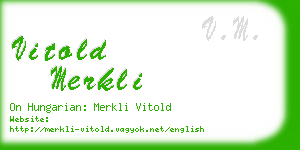 vitold merkli business card